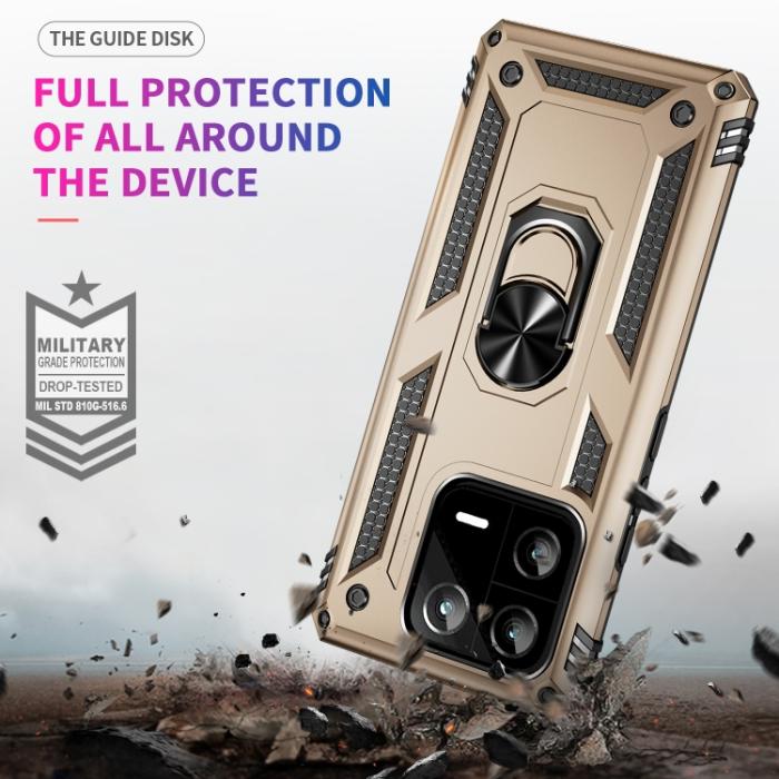 Bild 3, Xiaomi 13 Pro 5G Skal Ring Armor Guld