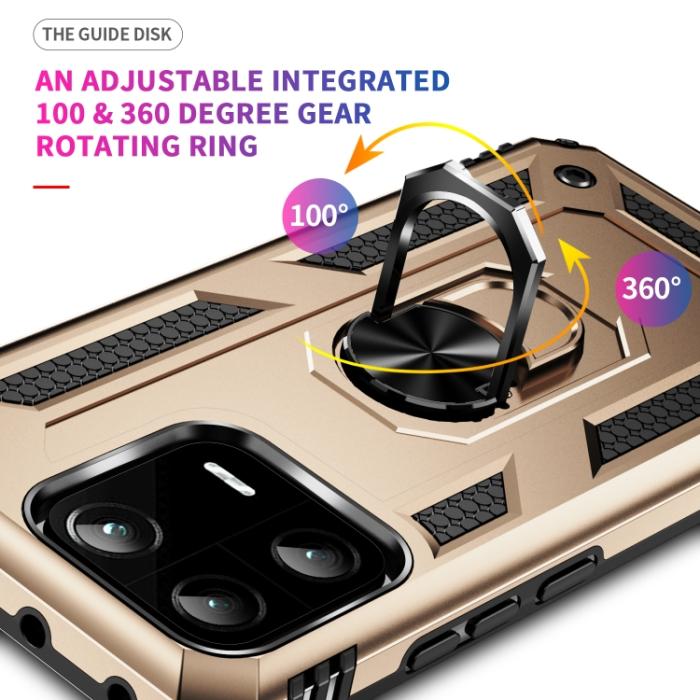 Bild 4, Xiaomi 13 Pro 5G Skal Ring Armor Guld