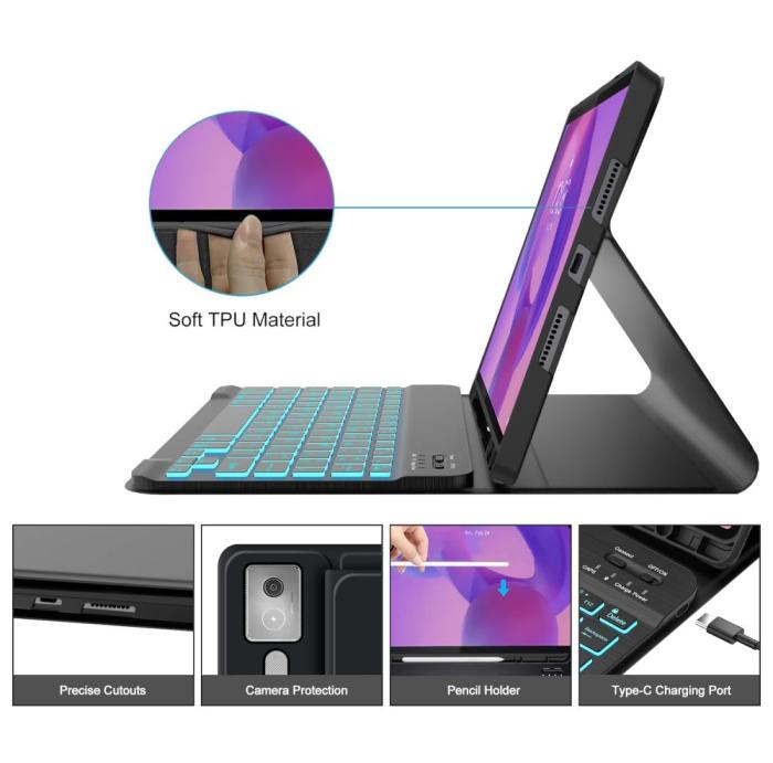 Bild 3, Tech-Protect Lenovo Idea Tab Pro Fodral SC Tangentbord Svart