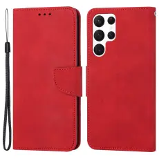Samsung Galaxy S23 Ultra Fodral Läder Röd