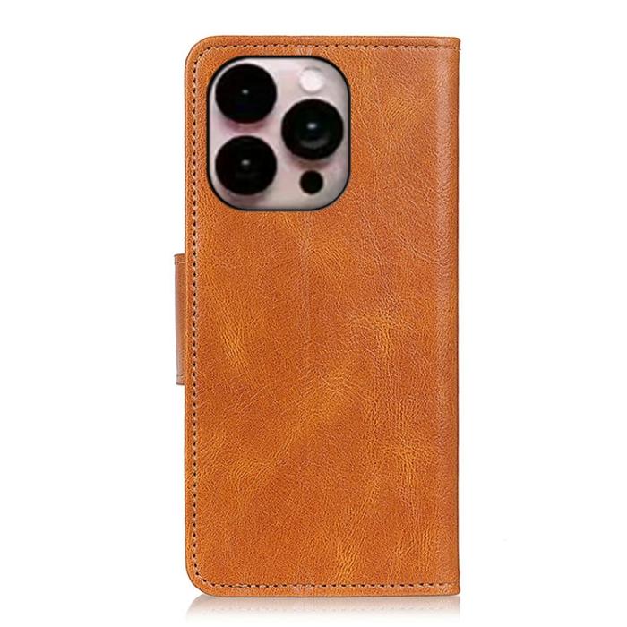Bild 3, iPhone 14 Pro Max Fodral Crazy Horse Läder Brun