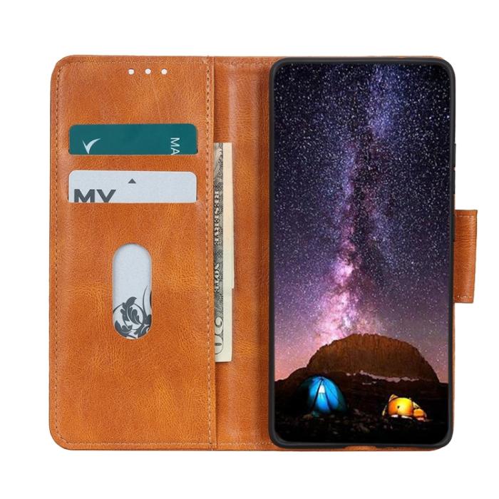 Bild 4, iPhone 14 Pro Max Fodral Crazy Horse Läder Brun