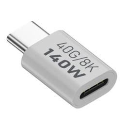 140W USB 3.1 USB-C Hane till USB-C Hona Adapter 8K 40Gbps Vit