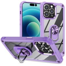 iPhone 15 Pro Max Skal Ring Shockproof Hybrid Lila