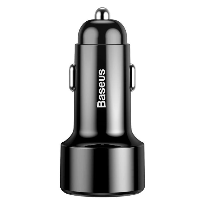 Bild 2, Baseus 45W 6A Billaddare med Type-C PD 4.0/QC 3.0 - Svart