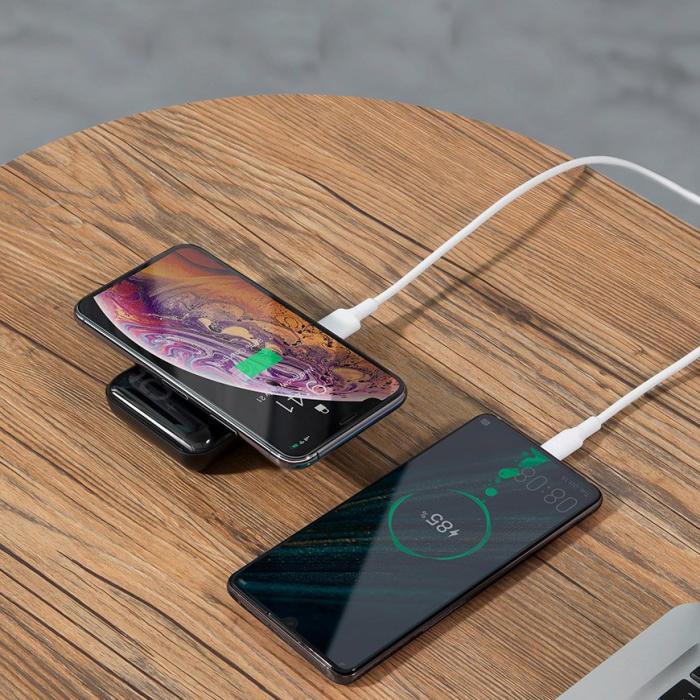 Bild 4, BASEUS Mini S 10000 mAh Power Bank med Trådlös Qi Laddare - Svart