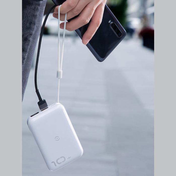 Bild 5, BASEUS Mini S 10000 mAh Power Bank med Trådlös Qi Laddare - Svart