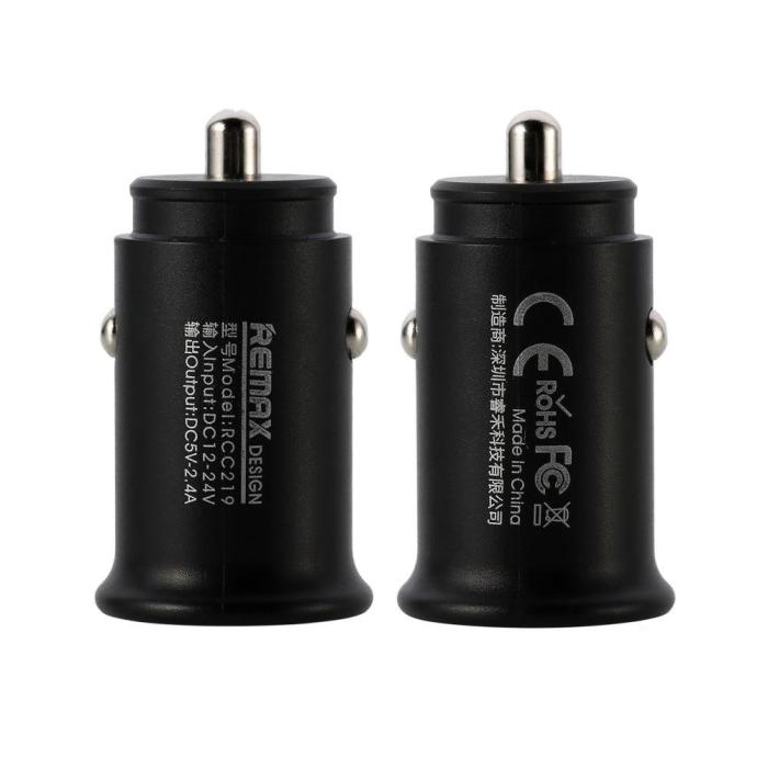 Bild 1, Remax Roki Mini Billaddare 2x USB - Svart
