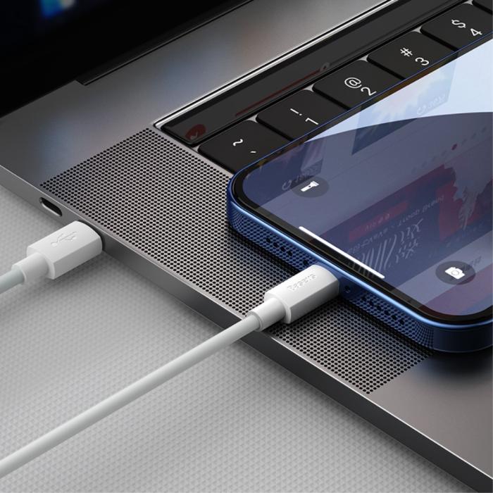 Bild 3, 2-PACK BASEUS Wisdom 1.5m 20W Type-C - Lightning Kabel - Vit