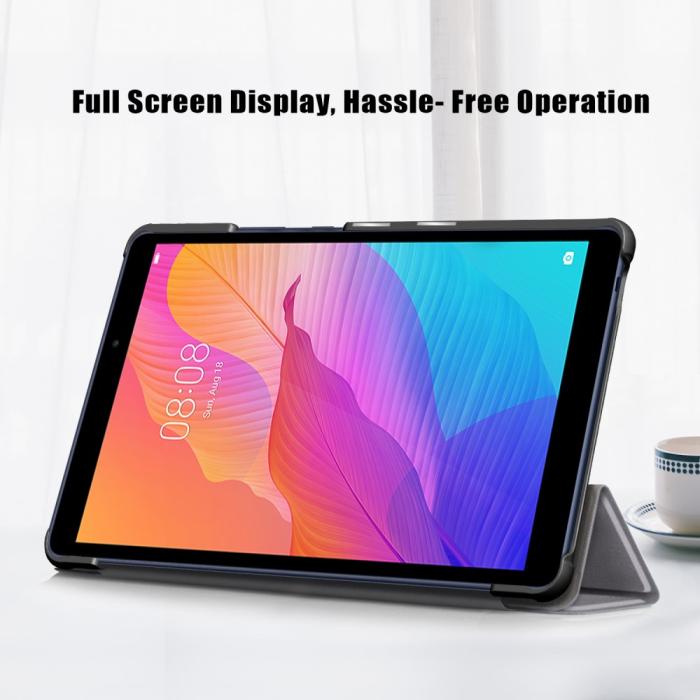 Bild 4, Huawei MatePad T8 - Tri-Fold Fodral - Grå