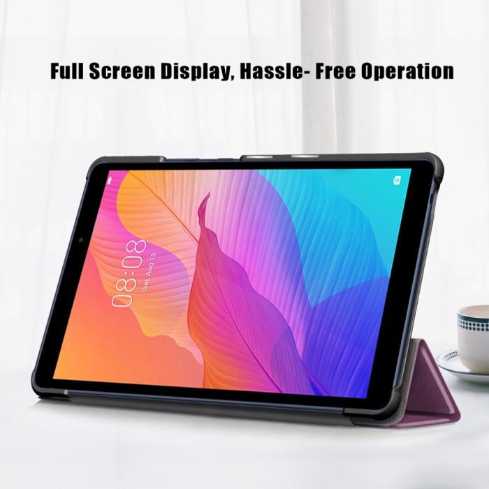 Bild 4, Huawei MatePad T8 - Tri-Fold Fodral - Lila
