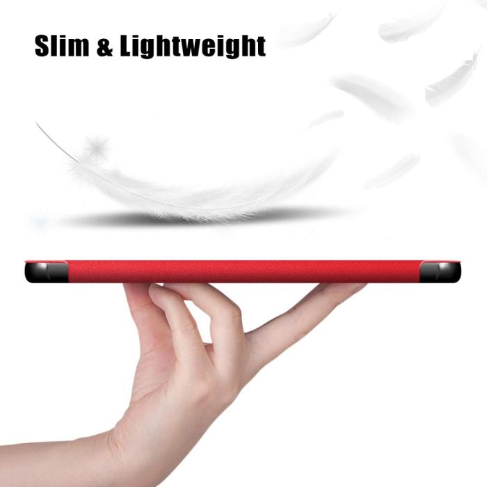 Bild 3, Huawei MatePad T8 - Tri-Fold Fodral - Röd