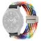 DUX DUCIS Klockarmband 22 mm Flätat Nylon Justerbart Rainbow