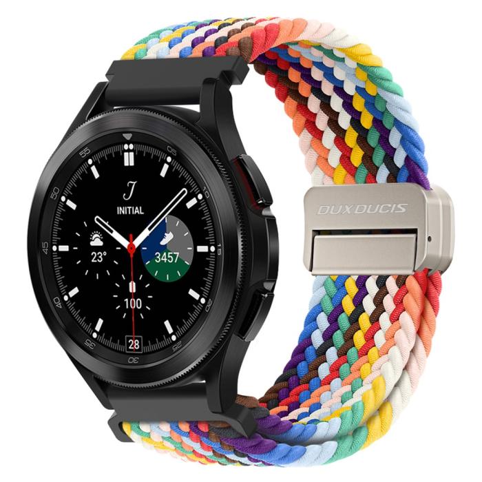Bild 2, DUX DUCIS Klockarmband 22 mm Flätat Nylon Justerbart Rainbow