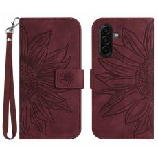 Samsung Galaxy A57 5G Fodral Solros Tryck Vinr&ouml;d
