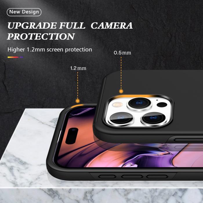 Bild 5, iPhone 16 Pro Skal Med Ringhållare Kickstand Svart