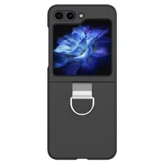 Galaxy Z Flip 6 / 7 FE Skal Skin Touch Ringhållare Svart