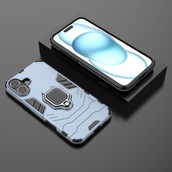 Bild 6, iPhone 16 Plus Skal Hybrid Armor Ring Blå