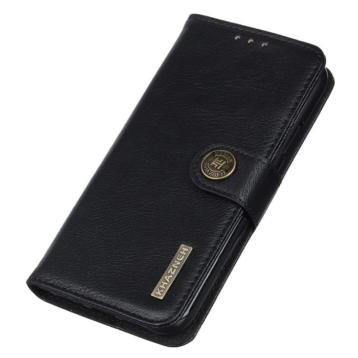 Bild 4, KHAZNEH OnePlus Nord 2T 5G Fodral Läder Svart