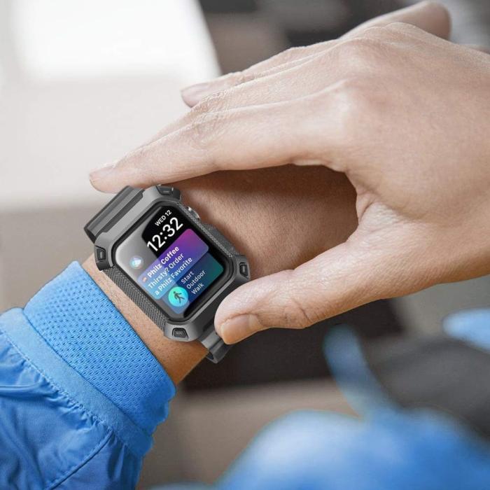 Bild 2, Supcase Apple Watch 44/45 mm Armband Unicorn Beetle Pro Svart