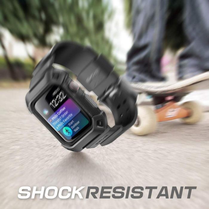 Bild 3, Supcase Apple Watch 44/45 mm Armband Unicorn Beetle Pro Svart