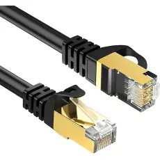 10m Cat8 40Gbps RJ45 UTP N&auml;tverkskabel Svart