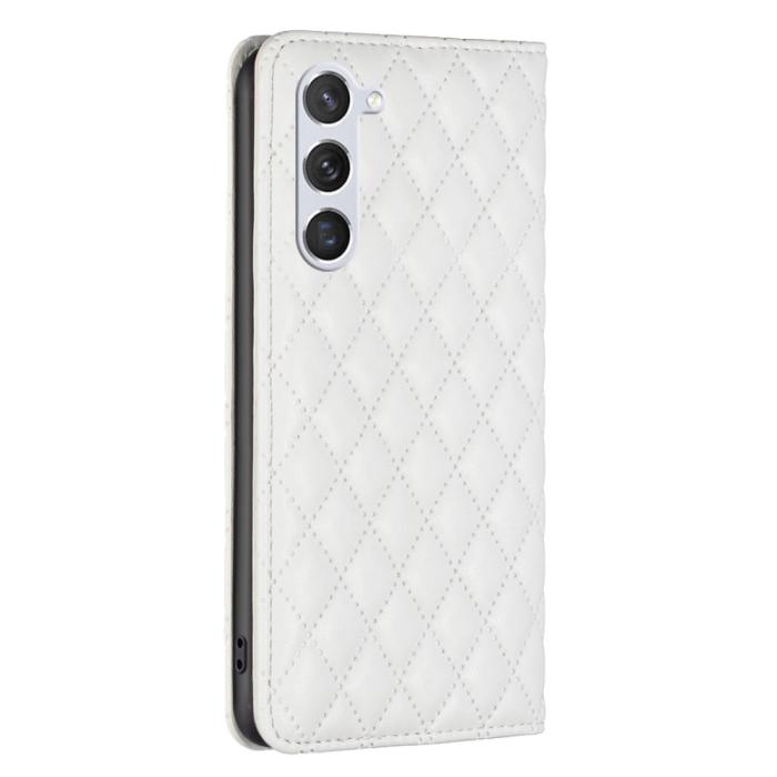 Bild 6, Samsung Galaxy S24 Fodral Diamond Flip Läder Vit