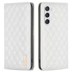 Samsung Galaxy S24 Fodral Diamond Flip Läder Vit