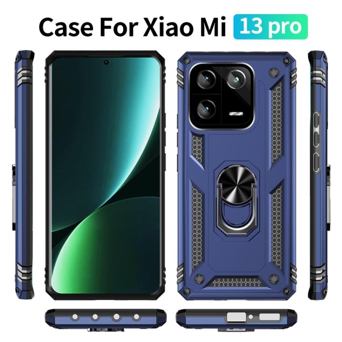 Bild 2, Xiaomi 13 Pro 5G Skal Ring Armor Blå