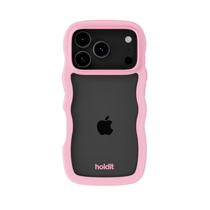 Bild 2, holdit iPhone 17 Pro Max Mobilskal Wavy Pink/Transparent