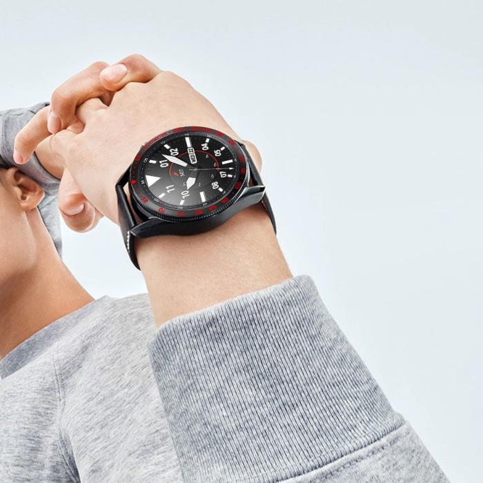 Bild 3, Bezel Skyddande Ring Galaxy Watch3 45mm - Svart/Röd