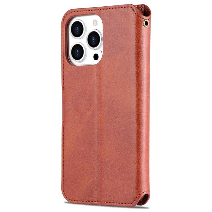 Bild 3, iPhone 13 Pro - AZNS Läder Fodral - Brun