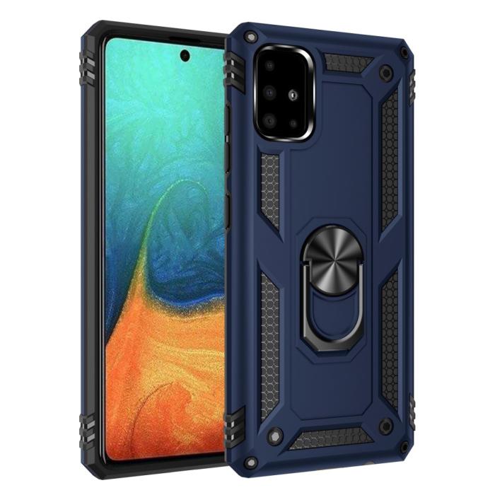 Bild 1, Samsung Galaxy A71 - Hybrid Ring Skal - Mörk Blå