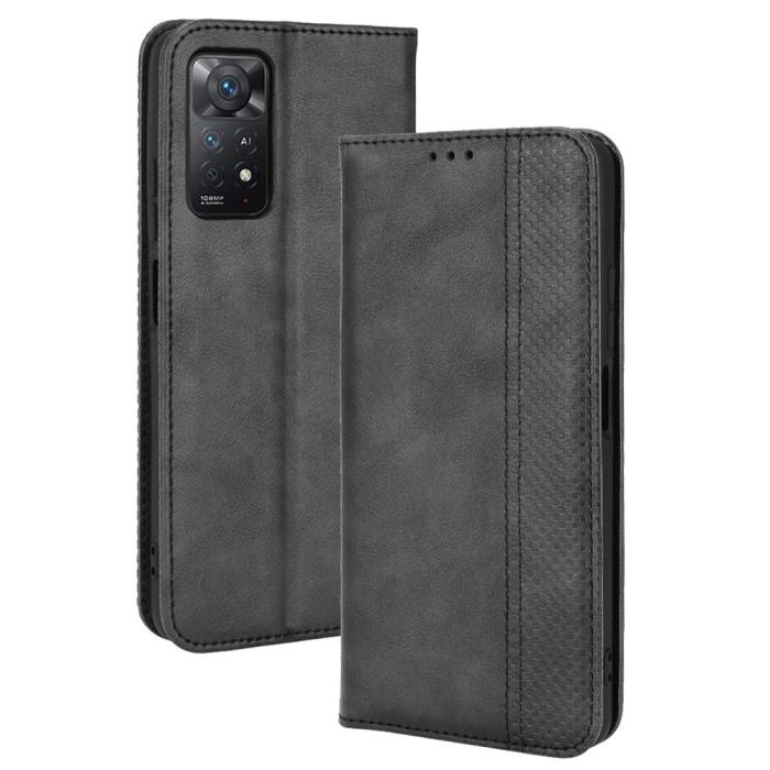 Bild 1, Xiaomi Redmi Note 11 Pro 5G Fodral Flip Vintage Svart