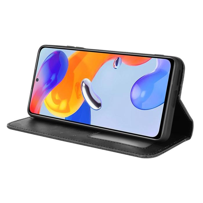 Bild 5, Xiaomi Redmi Note 11 Pro 5G Fodral Flip Vintage Svart