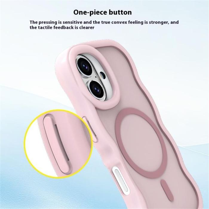 Bild 6, iPhone 16 Plus Skal MagSafe Wavy Matt Lila