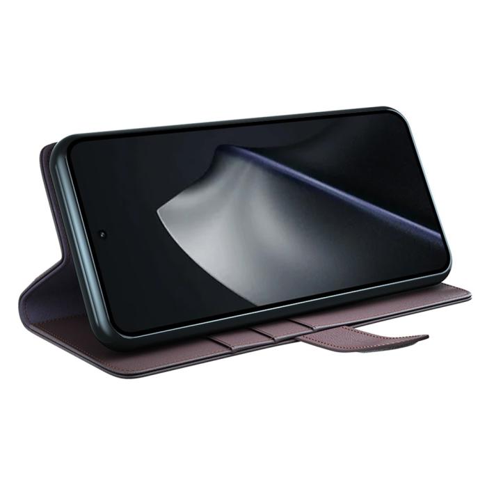 Bild 2, Xiaomi 17T Fodral Premium Split Läder Brun