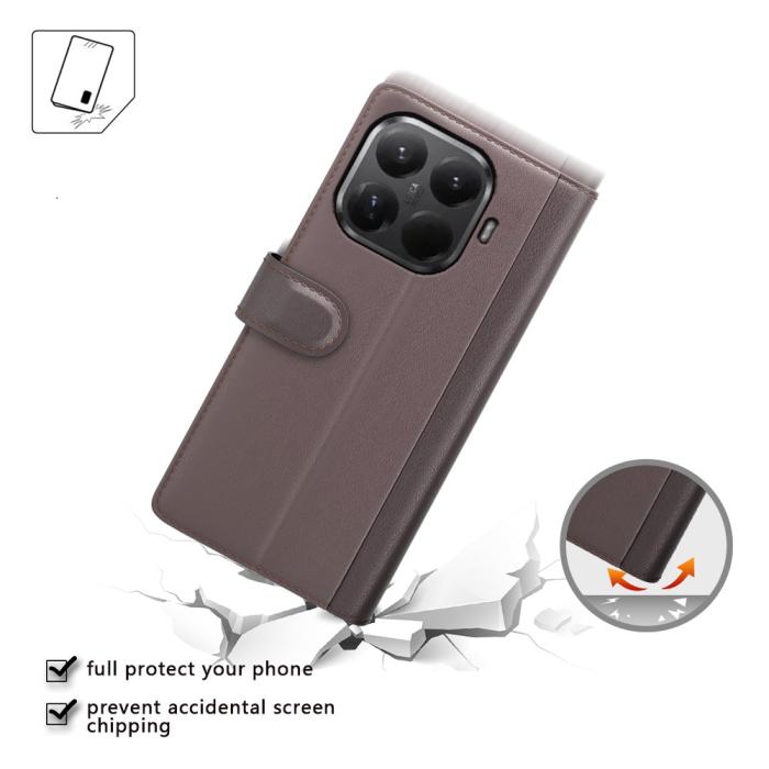 Bild 4, Xiaomi 17T Fodral Premium Split Läder Brun