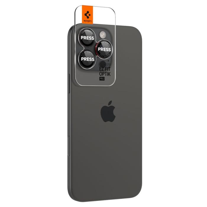 Bild 4, Spigen iPhone 16/15/14 Pro/Pro Max 2-PACK Linsskydd Optik GLAS.tR