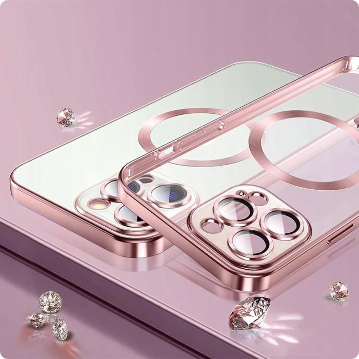 Bild 2, Tech-Protect iPhone 15 Pro Skal MagSafe MagShine Guld