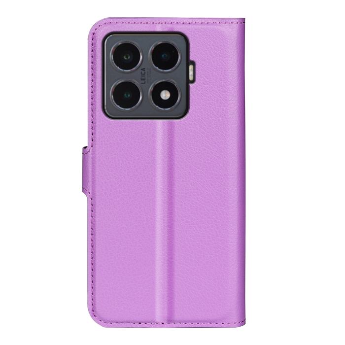 Bild 3, Xiaomi 15T Pro Fodral Litchi Läder Lila