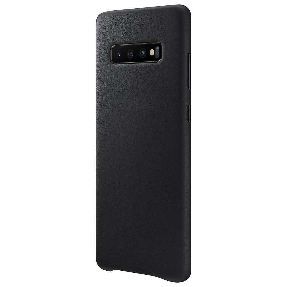 Samsung Galaxy S10 Plus - Litchi Läderskal - Svart