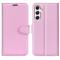 Samsung Galaxy A35 5G Fodral Läder Litchi Ljus Rosa