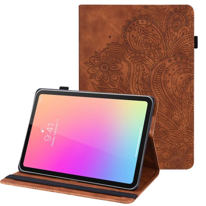 Bild 1, iPad Mini 2024/2021 Fodral Mandala Flower Case Stand Brun