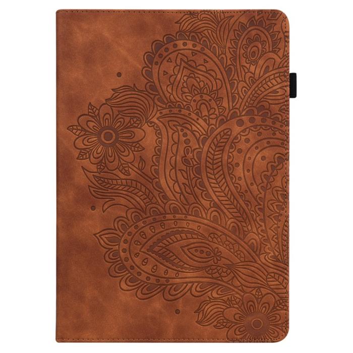 Bild 2, iPad Mini 2024/2021 Fodral Mandala Flower Case Stand Brun