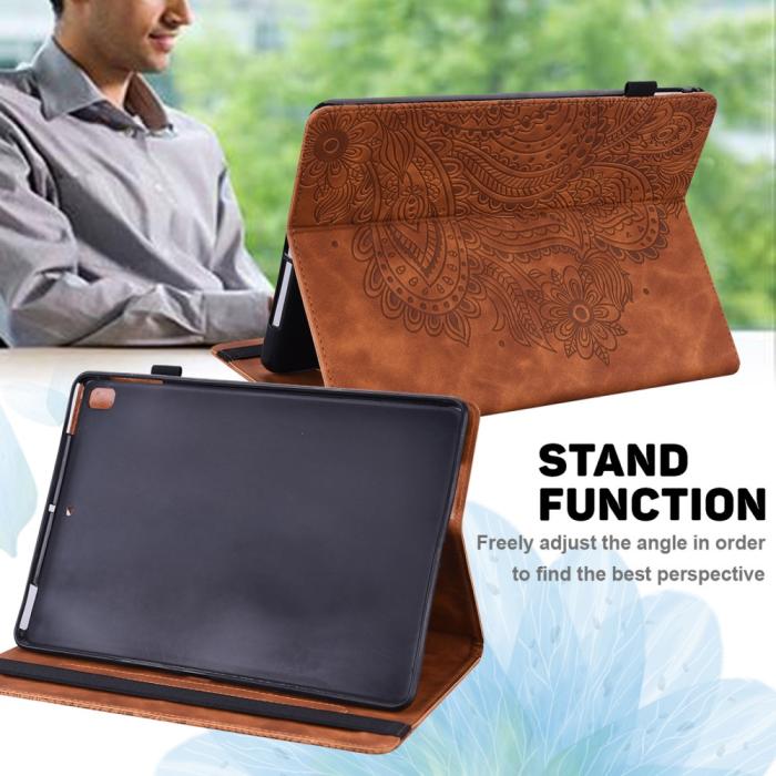 Bild 3, iPad Mini 2024/2021 Fodral Mandala Flower Case Stand Brun