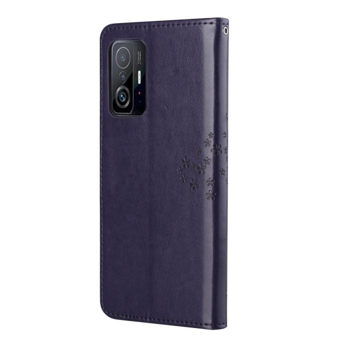 Bild 3, Xiaomi 11T / 11T Pro Fodral Tryckt Läder Lila