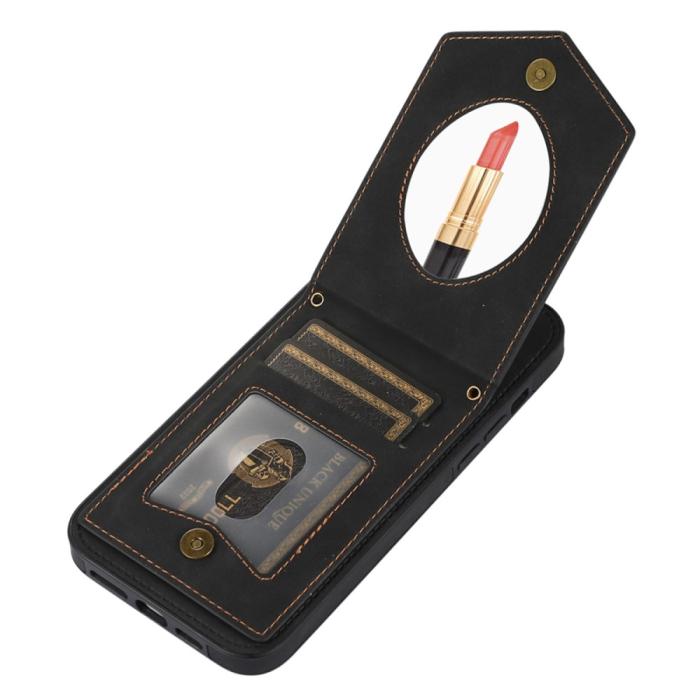 Bild 3, iPhone 15 Skal RFID Kortfack Med Snodd Svart