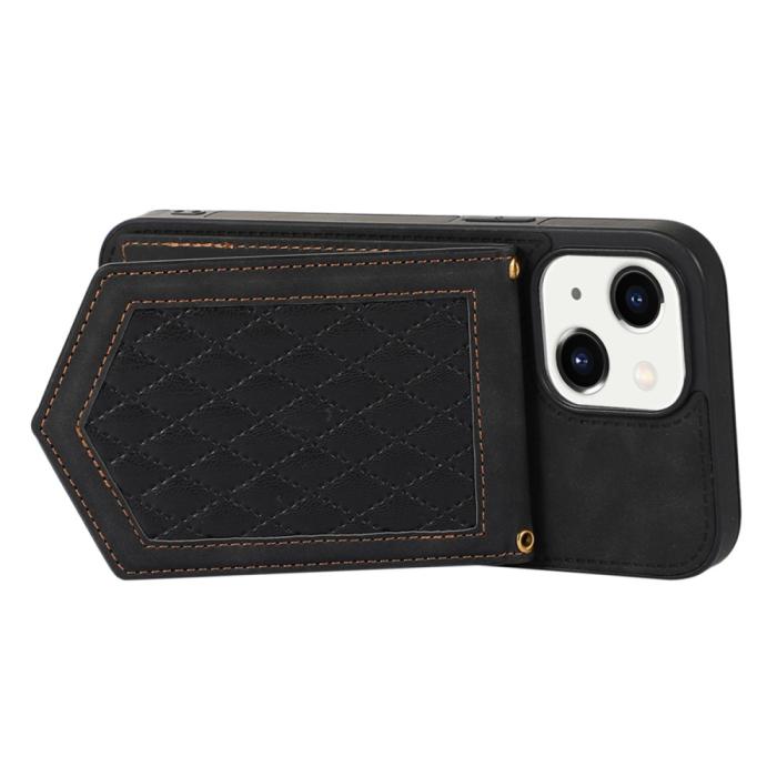 Bild 5, iPhone 15 Skal RFID Kortfack Med Snodd Svart