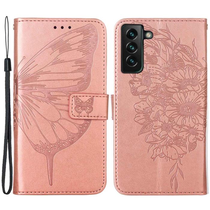 Bild 1, Samsung Galaxy S23 Plus Fodral Fjäril Roséguld